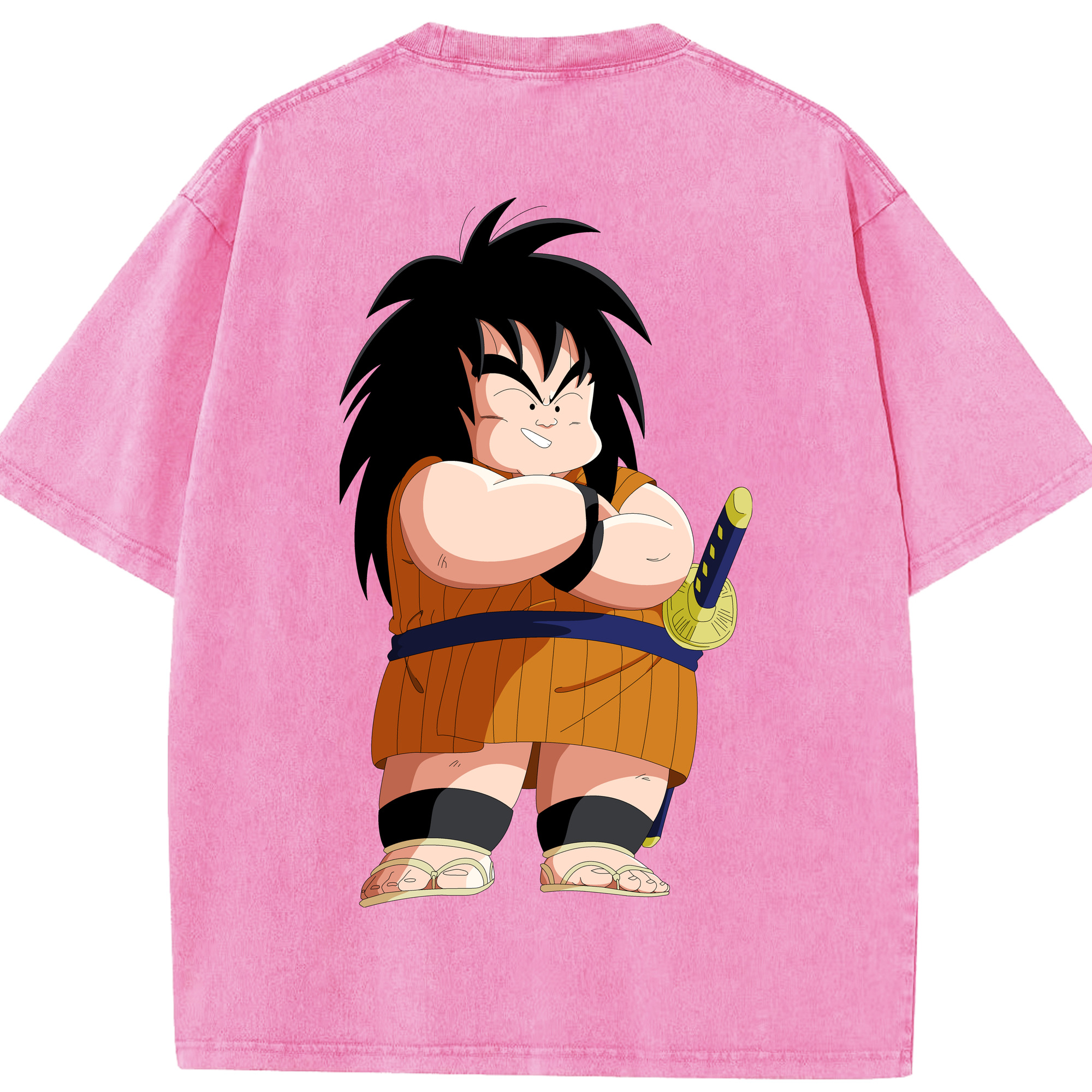 （画像用） ドラゴンボール やじろべえ DRAGON BALL Yajirobe 綿100% ヴィンテージ風 半袖Tシャツ（背面プリント）
